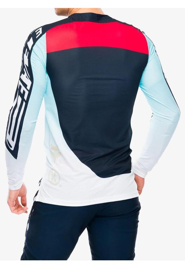 FOX - Bluza rowerowa męska Fox Flexair LS Jersey Elevated. Kolor: niebieski. Materiał: jersey