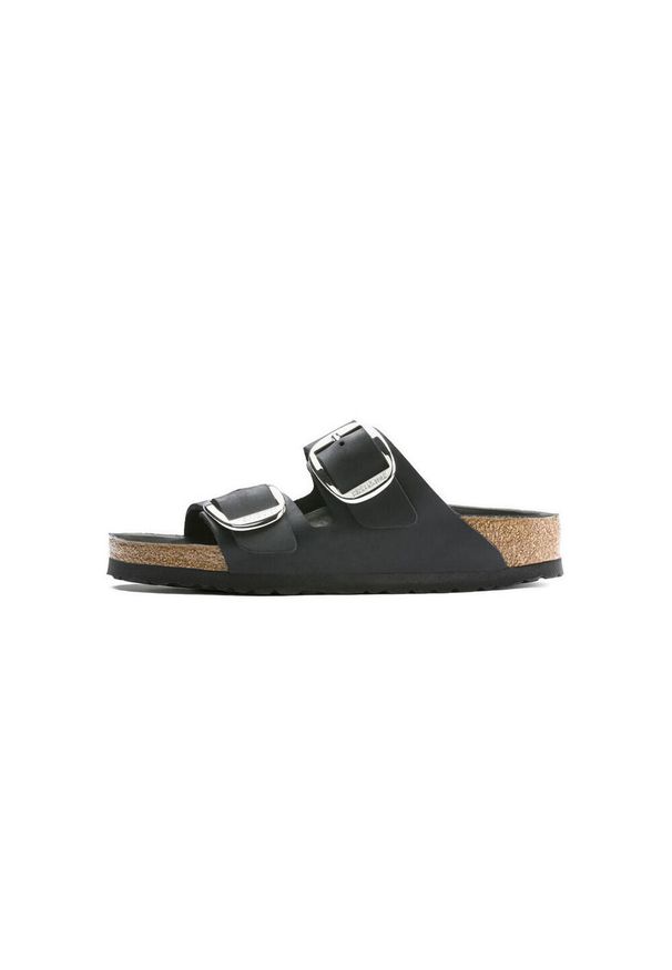 Klapki damskie Birkenstock Arizona Big Buckle. Zapięcie: bez zapięcia. Kolor: czarny. Materiał: guma, materiał, syntetyk. Szerokość cholewki: normalna. Sport: turystyka piesza