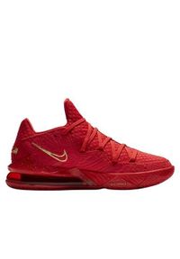 Buty koszykarskie męskie Nike Lebron Xvii Low PH. Kolor: czerwony. Materiał: guma, materiał, tkanina, syntetyk. Szerokość cholewki: normalna