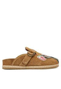 Polo Ralph Lauren Klapki 803974113001 Brązowy. Kolor: brązowy. Materiał: zamsz, skóra