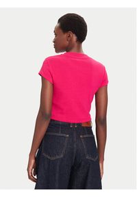 Calvin Klein Jeans T-Shirt LV047AB802 Różowy Regular Fit. Kolor: różowy. Materiał: bawełna #5