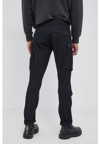 G-Star RAW - G-Star Raw Spodnie męskie kolor czarny w fasonie cargo. Okazja: na co dzień. Kolor: czarny. Materiał: poliester, bawełna, tkanina. Wzór: gładki. Styl: casual #4