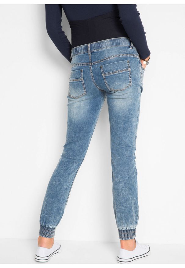 Niebieskie jeansy bonprix moda ciążowa, długie, sportowe