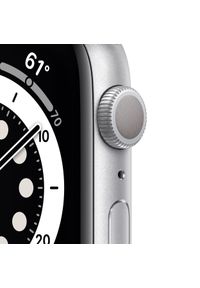 APPLE - Apple Watch Series 6 GPS 44mm Silver Aluminum Case with White Sport Band. Styl: sportowy