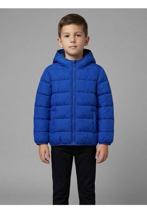 Sinsay - Pikowana kurtka puffer z kapturem - niebieski. Typ kołnierza: kaptur. Kolor: niebieski