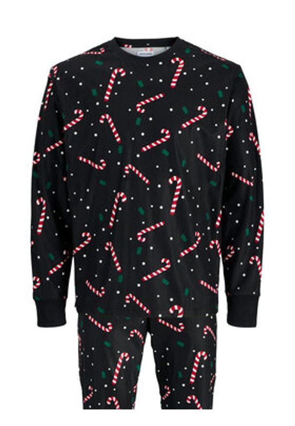 Jack & Jones Piżama Tristan 12285375 Czarny Loose Fit. Kolor: czarny. Materiał: syntetyk