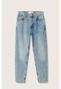 mango - Mango jeansy Mom80 damskie high waist. Stan: podwyższony. Kolor: niebieski #6