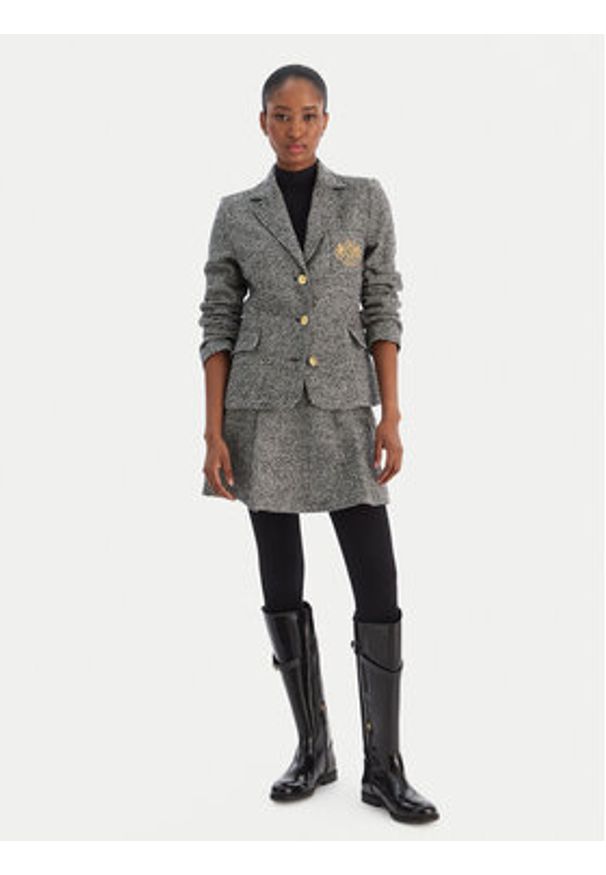 TOMMY HILFIGER - Tommy Hilfiger Marynarka WW0WW48786 Szary Slim Fit. Kolor: szary. Materiał: wełna