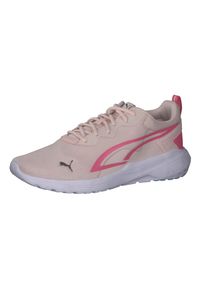 Buty treningowe damskie Puma Allday Active. Zapięcie: sznurówki. Kolor: czarny, różowy, wielokolorowy. Materiał: guma, syntetyk, tkanina, materiał. Szerokość cholewki: normalna