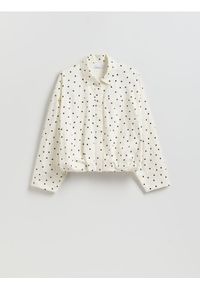 Reserved - Koszula w groszki - złamana biel. Materiał: tkanina, bawełna. Wzór: grochy #1