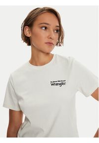 Wrangler T-Shirt Graphic 112356428 Biały Regular Fit. Kolor: biały. Materiał: bawełna #5