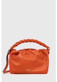 Red Valentino torebka skórzana kolor pomarańczowy. Kolor: pomarańczowy. Materiał: skórzane. Rodzaj torebki: na ramię #1