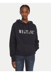 Mustang Bluza Margo 1013934 Granatowy Oversize. Kolor: niebieski. Materiał: bawełna #1