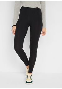 bonprix - Legginsy (2 pary). Kolor: czarny. Materiał: guma, bawełna #1