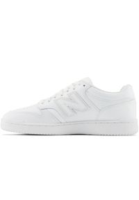 Buty unisex New Balance BB480L3W – białe. Okazja: na co dzień. Kolor: biały. Materiał: skóra, dresówka, materiał. Szerokość cholewki: normalna. Sport: turystyka piesza #2