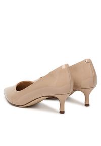 Clarks Czółenka Zarey Court 26183154 Beżowy. Kolor: beżowy. Materiał: lakier, skóra #5