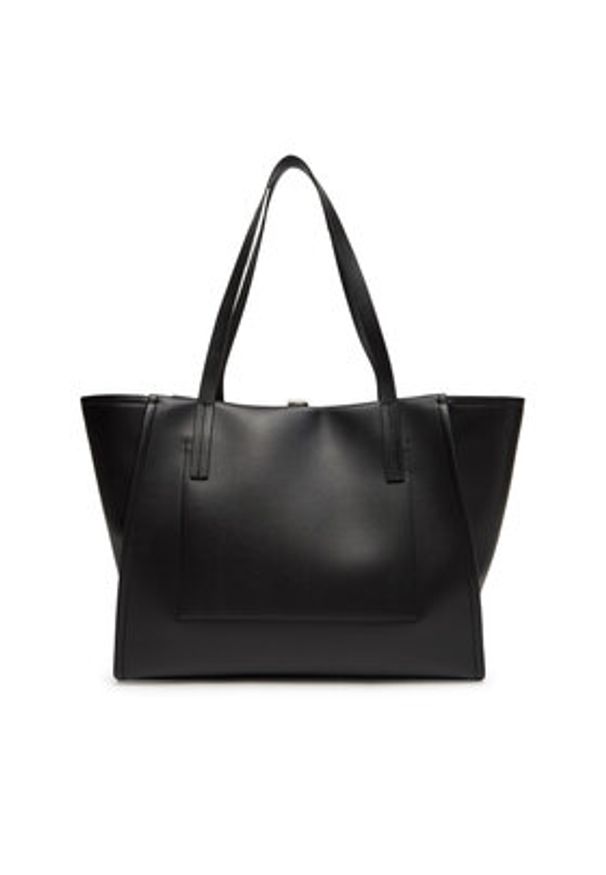 Calvin Klein Torebka Ck Narrate Shopper K60K612988 Czarny. Kolor: czarny. Materiał: skórzane