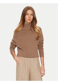 ViCOLO Sweter 77013S Brązowy Regular Fit. Kolor: brązowy. Materiał: kaszmir