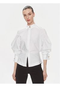 Elisabetta Franchi Koszula CA-017-41E2-V300 Biały Regular Fit. Kolor: biały. Materiał: bawełna