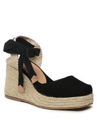 Castañer Espadryle Tina Jute/001 023071-100 Czarny. Kolor: czarny. Materiał: skóra #5