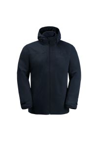 Kurtka 3w1 męska Jack Wolfskin Taubenberg. Kolor: niebieski. Sport: turystyka piesza #1