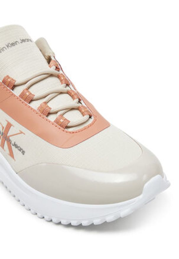Calvin Klein Jeans Sneakersy Eva Runner Low Lace Mix Ml Wn YW0YW01442 Écru. Materiał: materiał