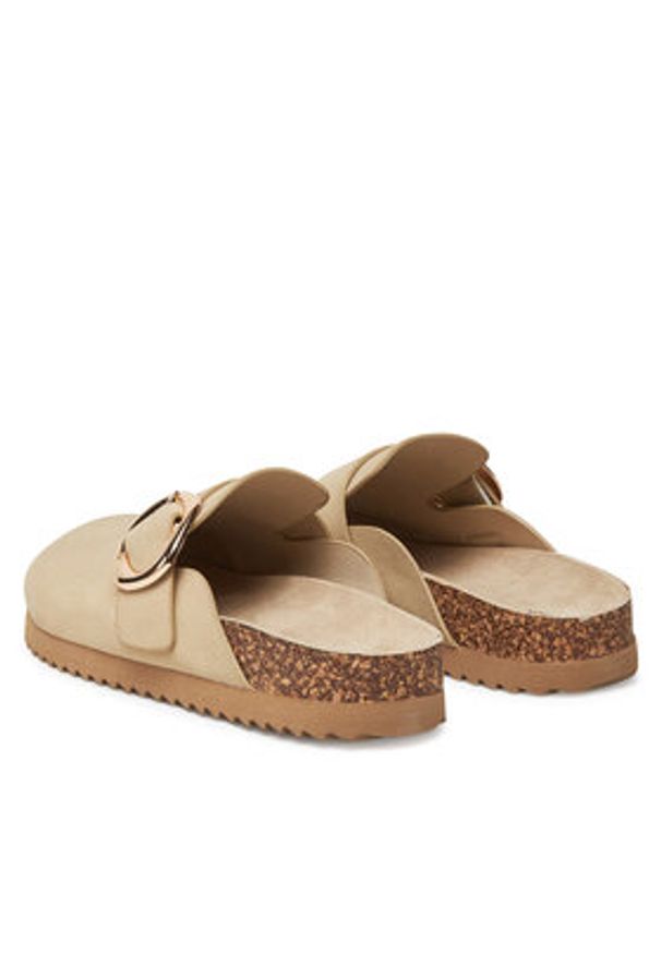 DeeZee Klapki T0613-61 Beżowy. Kolor: beżowy. Materiał: materiał