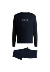 BOSS - Boss Piżama 50527499 Granatowy Regular Fit. Kolor: niebieski. Materiał: bawełna