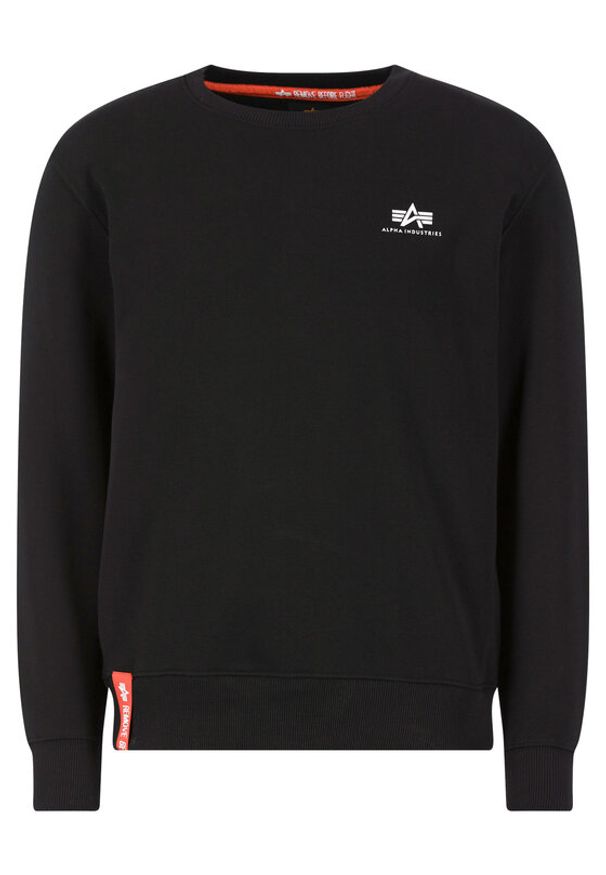 Alpha Industries Bluza Basic 188307 Czarny Regular Fit. Kolor: czarny. Materiał: bawełna
