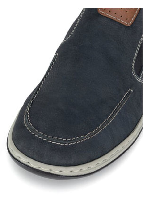 Rieker Półbuty 17360-15 Granatowy. Kolor: niebieski. Materiał: nubuk, skóra