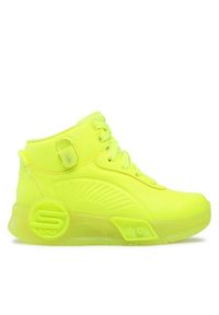 skechers - Skechers Sneakersy S-Lights Remix 310100L/NYEL Żółty. Kolor: żółty. Materiał: skóra