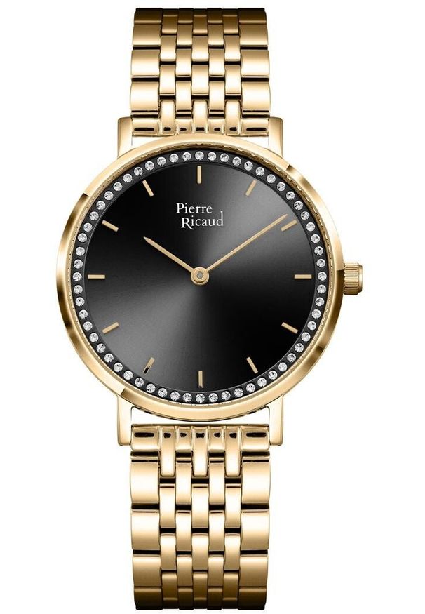 Zegarek damski Pierre Ricaud P22171.1114QZ CYRKONIE złoty. Kolor: złoty
