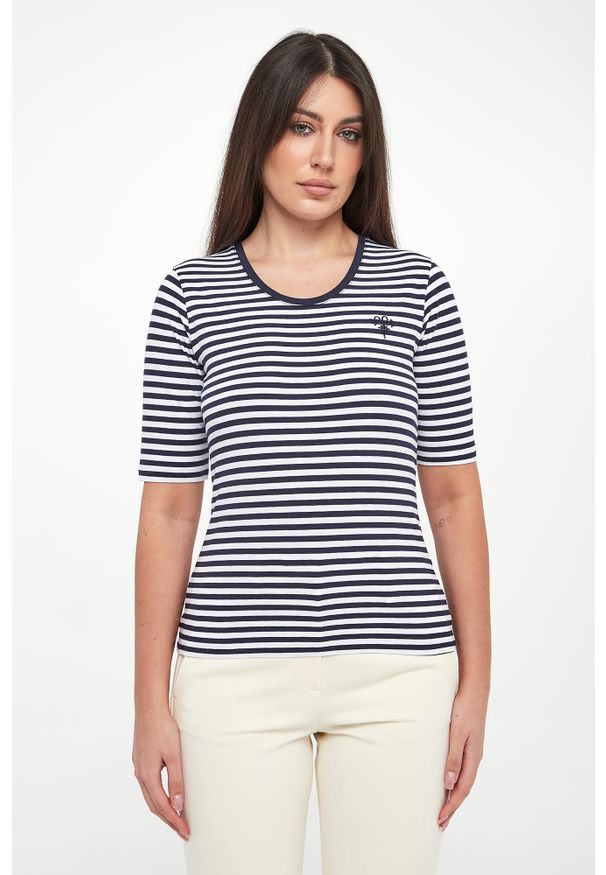 T-shirt damski w paski Tonica JOOP!. Wzór: paski