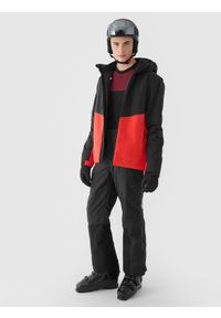 4f - 4F Kurtka narciarska membrana Dermizax 20000 męska - czerwona 3XL. Typ kołnierza: kaptur. Kolor: czerwony. Materiał: tkanina, poliester, dzianina, materiał. Długość: długie. Wzór: aplikacja. Sezon: zima. Styl: klasyczny #2