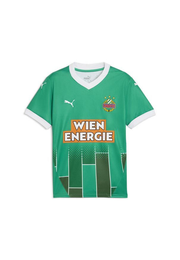 Puma - Młodzieżowa koszulka domowa SK Rapid Wiedeń PUMA Sport Green White. Kolor: biały, wielokolorowy, zielony