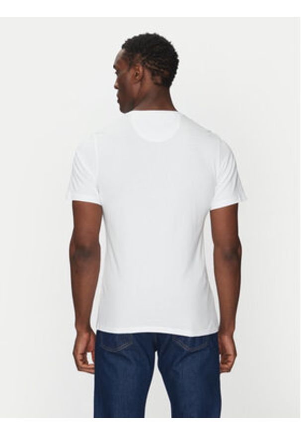 Barbour T-Shirt Essential Sports MTS0331WH11 Biały Tailored Fit. Kolor: biały. Materiał: bawełna
