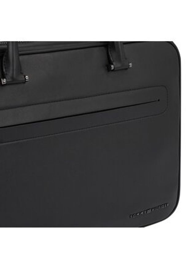 TOMMY HILFIGER - Tommy Hilfiger Torba na laptopa Th Modern Pu Computer Bag AM0AM12232 Czarny. Kolor: czarny. Materiał: skóra