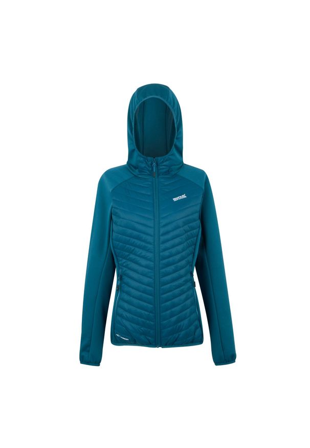 Regatta - Kurtka damska hybrydowa Andreson. Kolor: niebieski. Materiał: puch. Sport: turystyka piesza