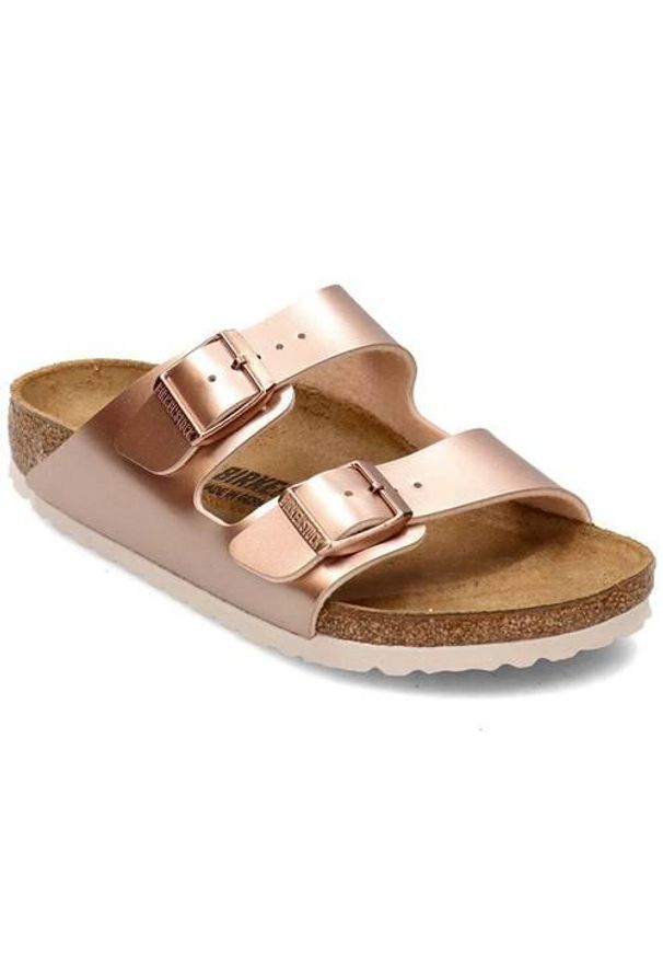 Klapki dla dzieci Birkenstock Arizona. Zapięcie: klamry. Kolor: różowy. Materiał: materiał. Sezon: lato