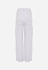 Renee - Białe Jeansy Szerokie Phririope. Okazja: na co dzień. Stan: podwyższony. Kolor: biały. Długość: krótkie. Wzór: aplikacja. Styl: casual, elegancki #8