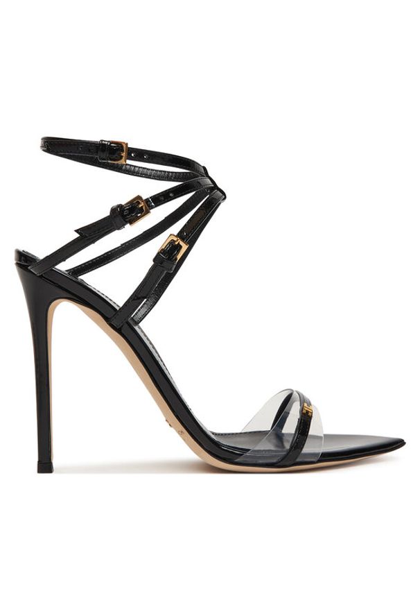 Elisabetta Franchi Sandały SA49L61E2 Czarny. Kolor: czarny. Materiał: skóra