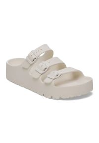 Birkenstock Florida III Flex Platform EVA Eggshell Klapki damskie. Okazja: na spacer, na plażę. Kolor: kremowy. Wzór: paski. Sezon: lato. Obcas: na platformie. Styl: elegancki, wakacyjny, klasyczny #3