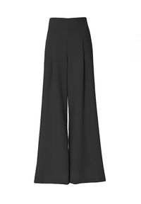 AGGI - Czarne eleganckie spodnie Rebecca. Stan: podwyższony. Kolor: czarny. Materiał: tkanina. Styl: elegancki