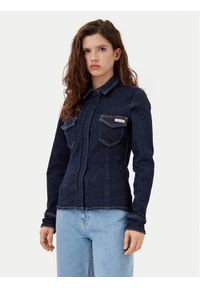 Calvin Klein Jeans Koszula jeansowa Lean J20J224539 Granatowy Regular Fit. Kolor: niebieski. Materiał: bawełna #1