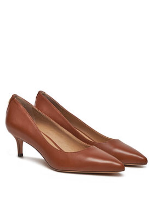 Lauren Ralph Lauren - LAUREN RALPH LAUREN Czółenka 802940572002 Brązowy. Kolor: brązowy. Materiał: skóra