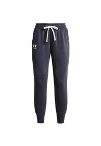 Spodnie dresowe damskie Under Armour Rival Fleece Joggers. Kolor: szary. Materiał: dresówka. Sport: turystyka piesza