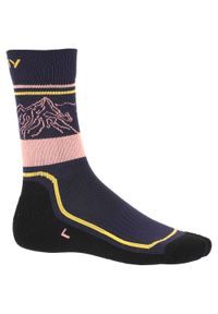 Skarpety trekkingowe damskie Viking Boosocks Heavy Bamboo Lady. Kolor: czarny, wielokolorowy, różowy
