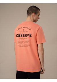 outhorn - T-shirt z nadrukiem męski. Okazja: na co dzień. Materiał: jersey, bawełna. Wzór: nadruk. Styl: casual #2