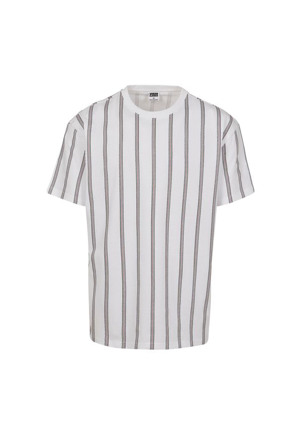 Urban Classics - Koszulka Urban Classic oversize w paski. Kolor: niebieski, biały, wielokolorowy. Wzór: paski