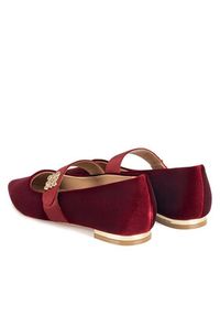 Nine West Baleriny 8168-1 Bordowy. Kolor: czerwony. Materiał: materiał #8
